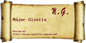 Májer Gizella névjegykártya
