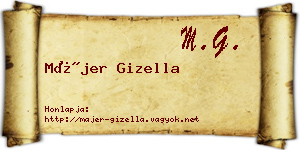 Májer Gizella névjegykártya