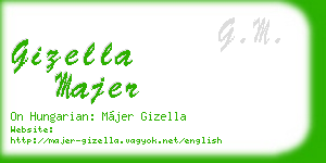 gizella majer business card
